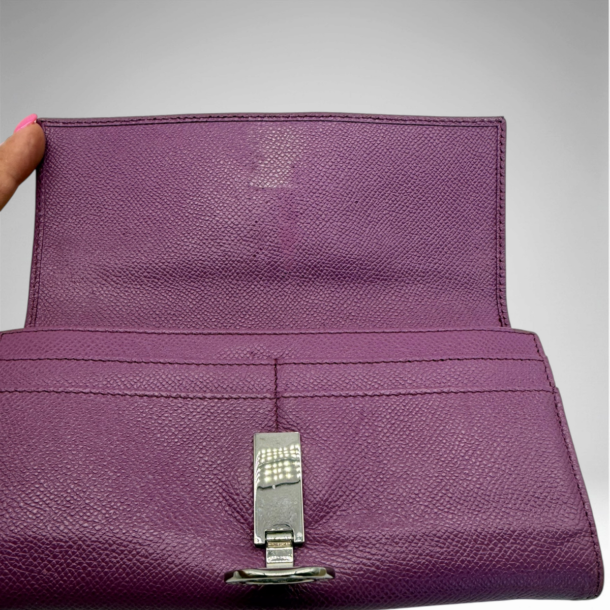 Ferragamo purple wallet