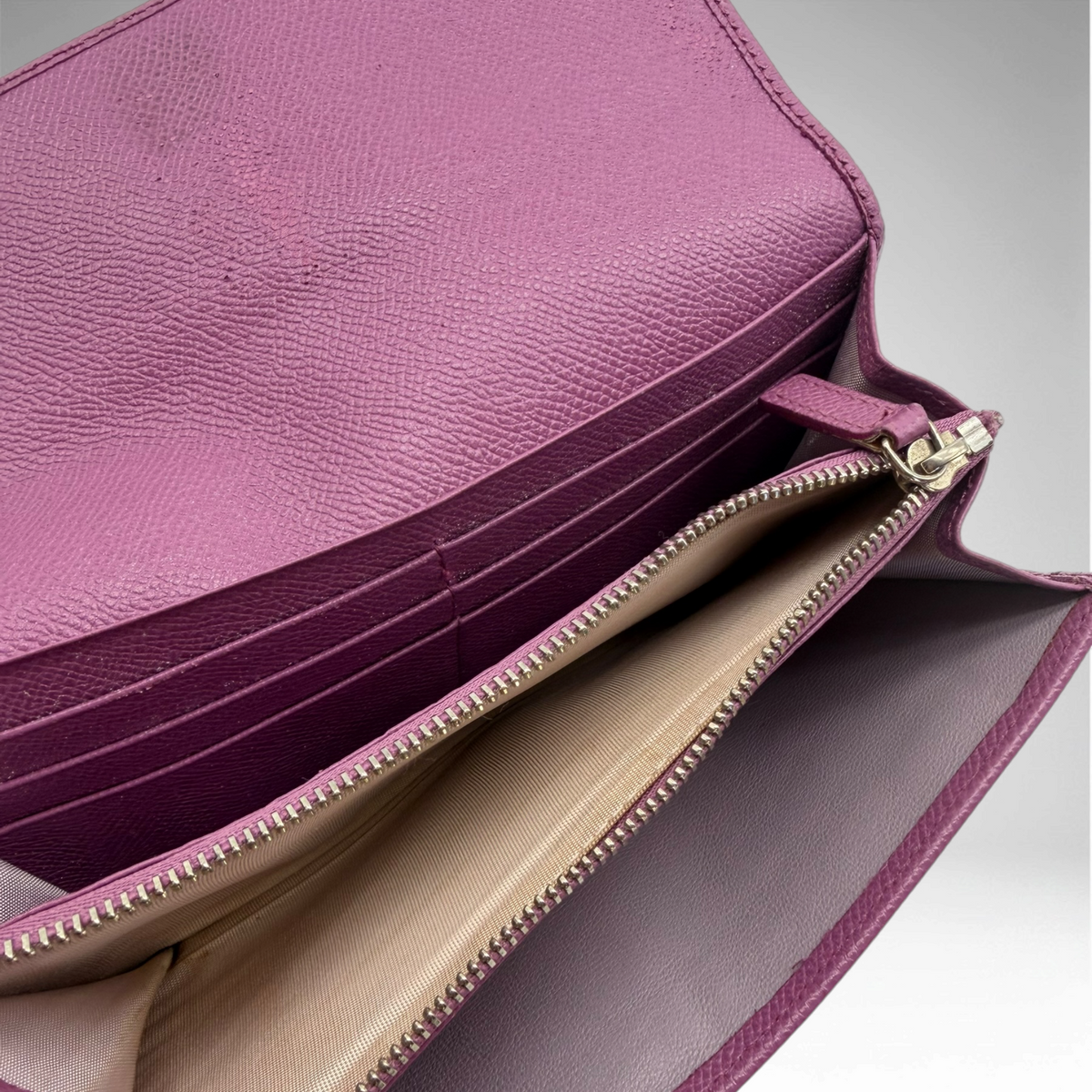 Ferragamo purple wallet