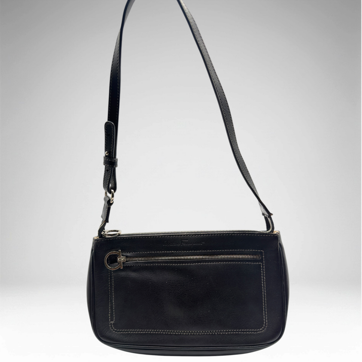 Ferragamo black small shoulder bag
