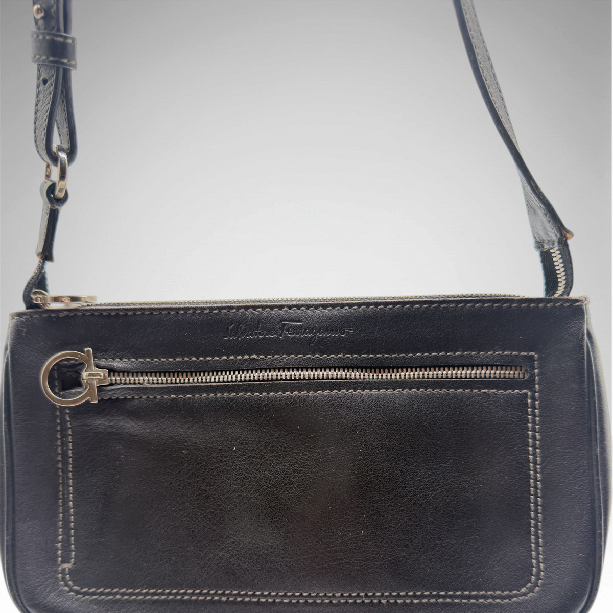 Ferragamo black small shoulder bag