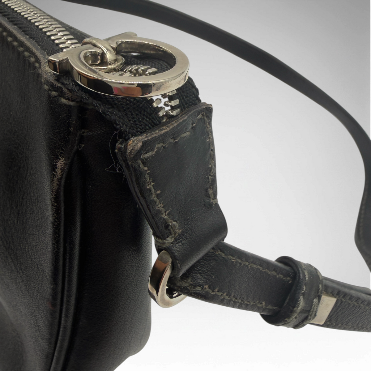 Ferragamo black small shoulder bag
