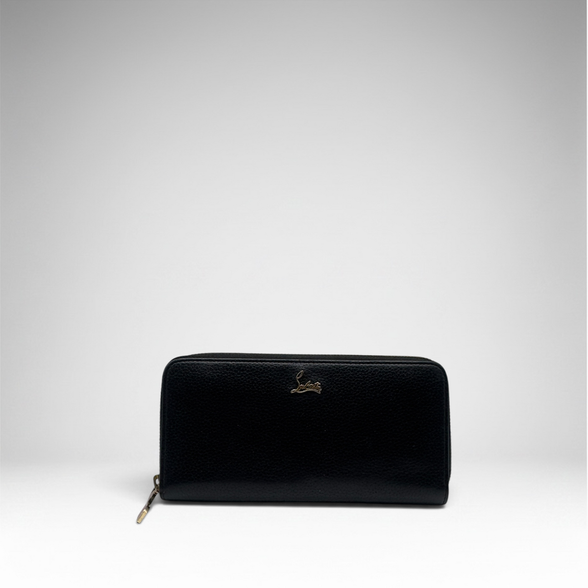 Louboutin zippy long black leather