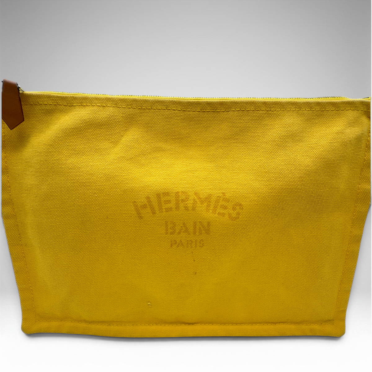Hermes yacht canvas yellow tote