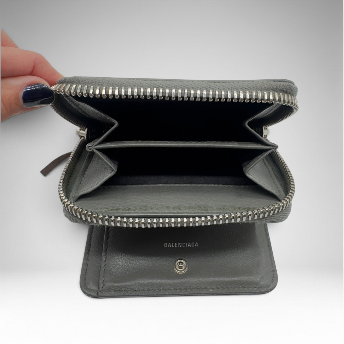Balenciaga grey wallet square