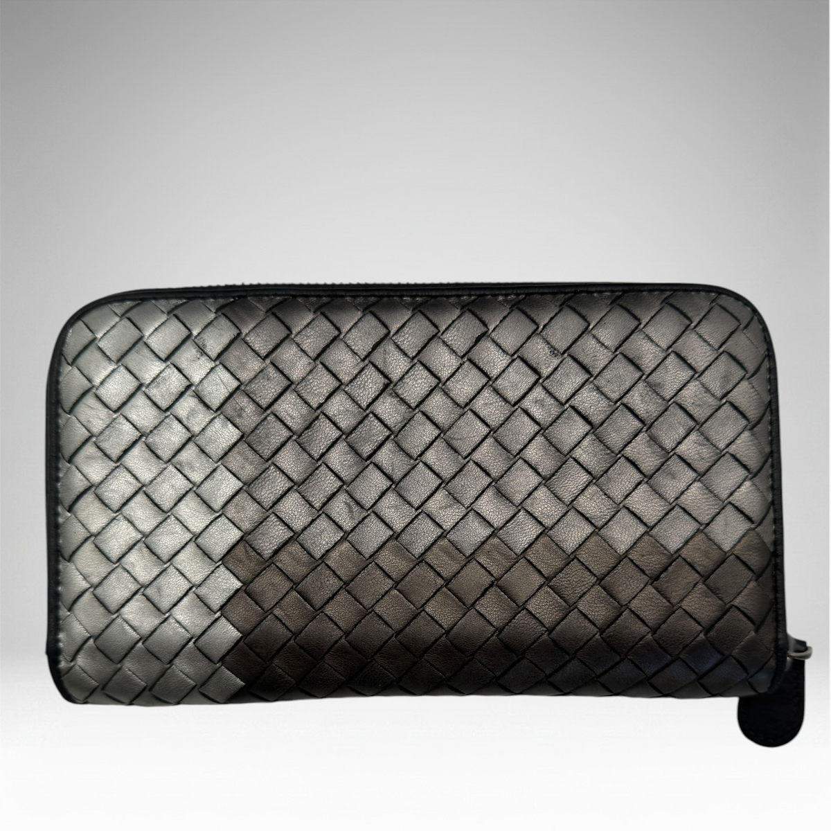 Bottega Veneta silver gray wallet