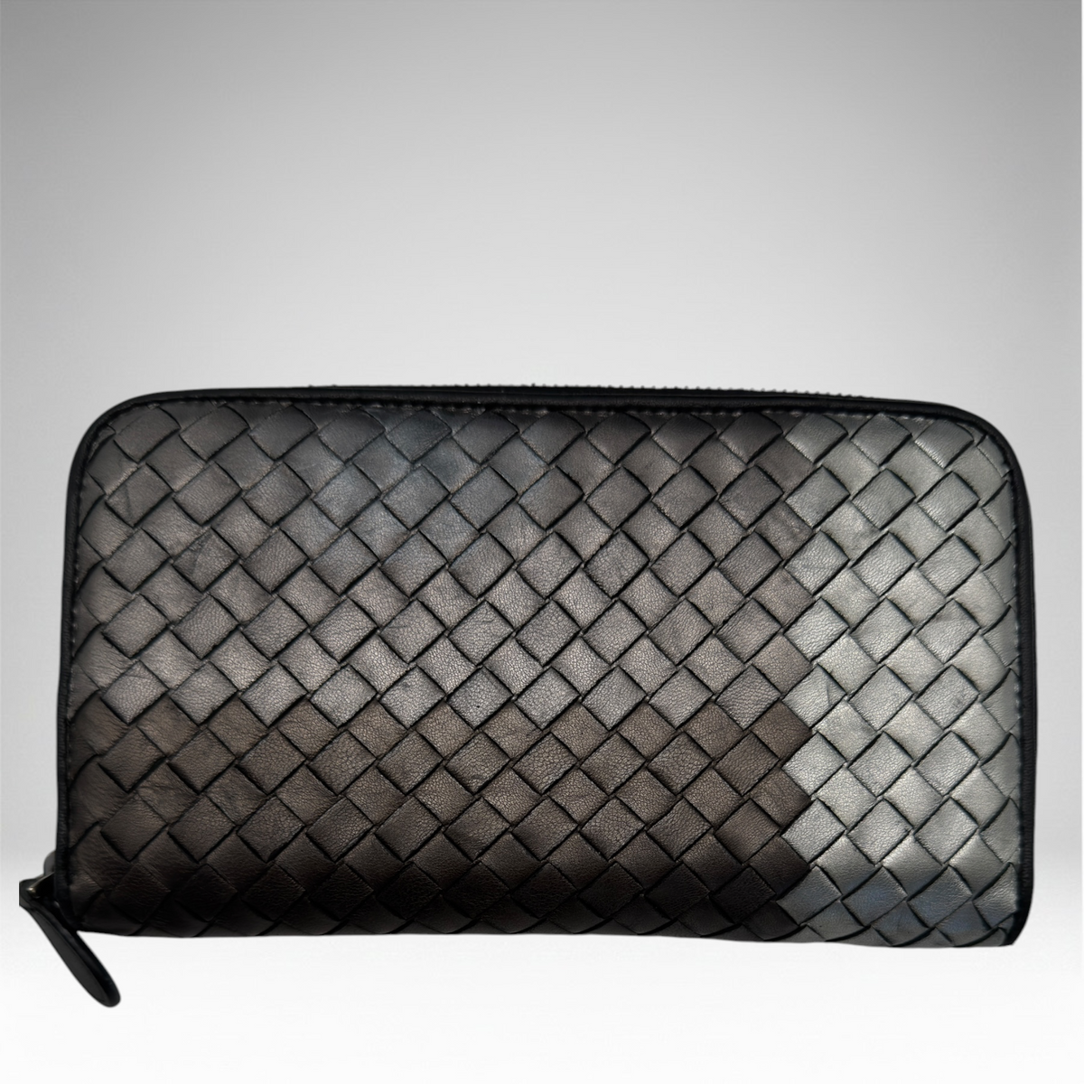 Bottega Veneta silver gray wallet