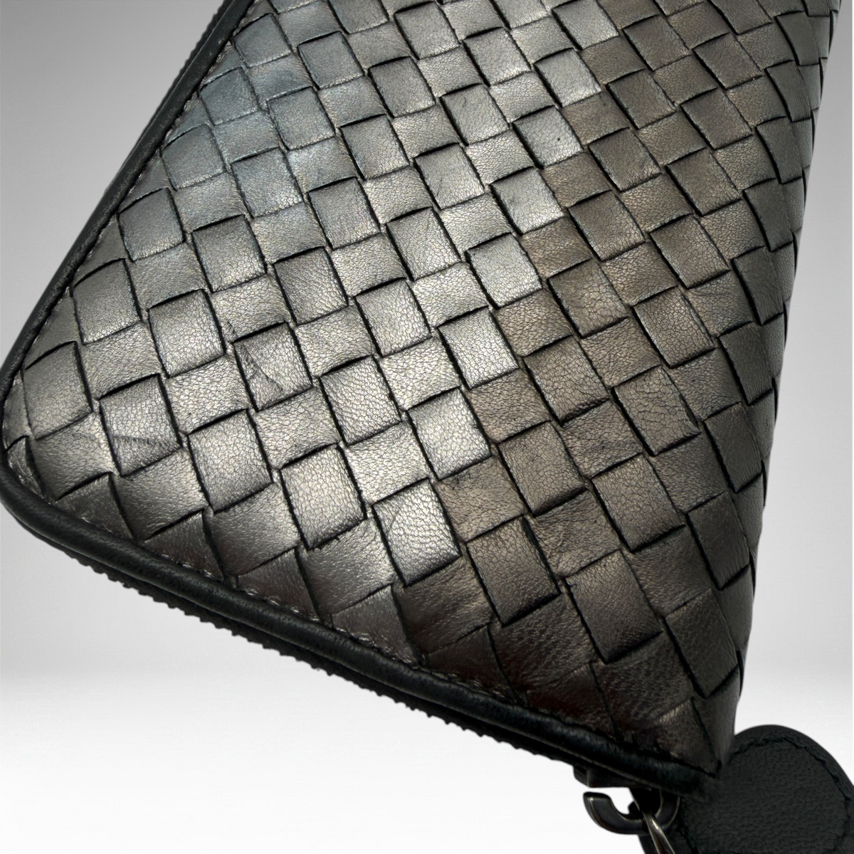 Bottega Veneta silver gray wallet