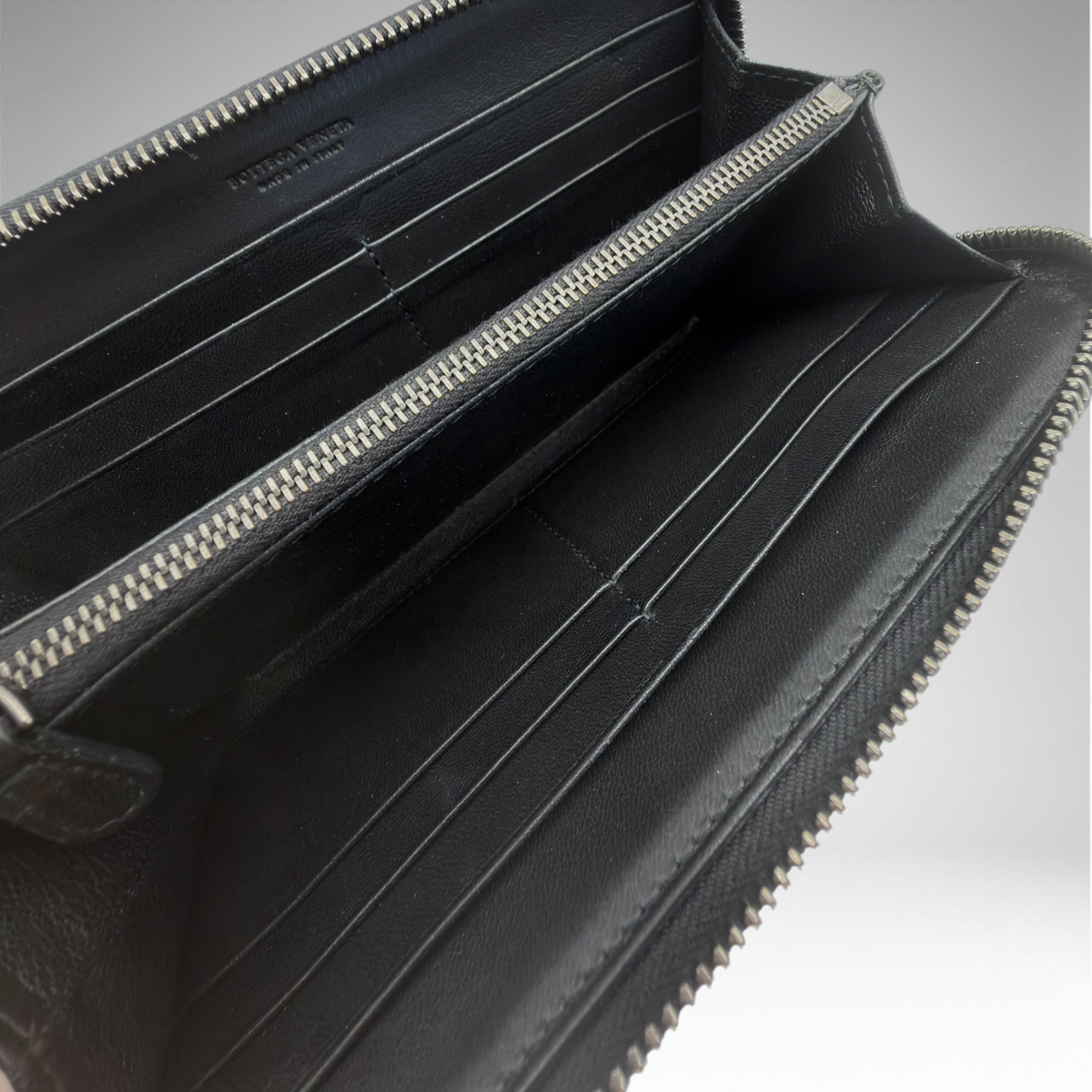 Bottega Veneta silver gray wallet