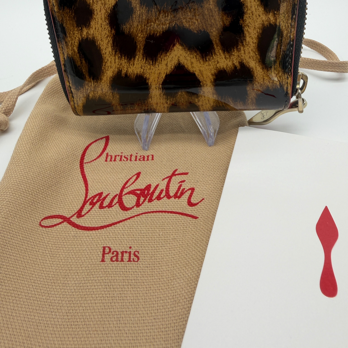 Louboutin leopard wallet