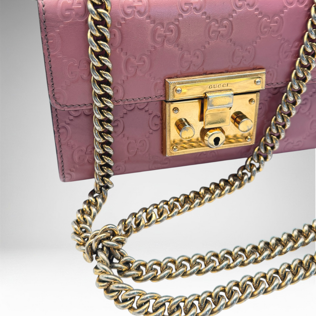 Gucci pink gold crossbody