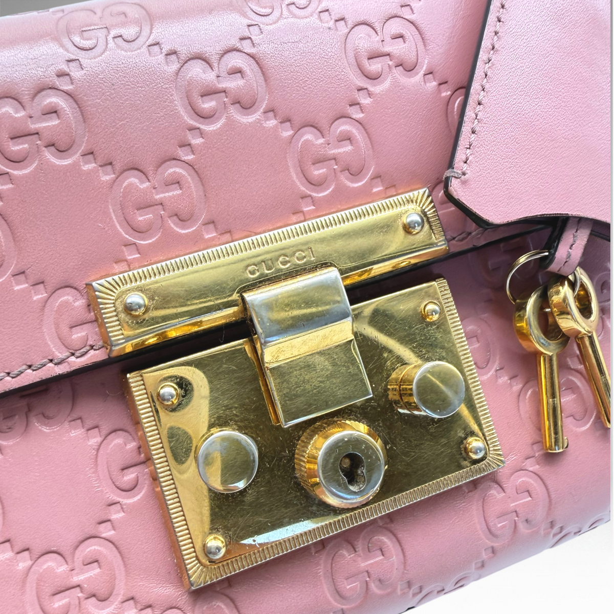 Gucci pink gold crossbody