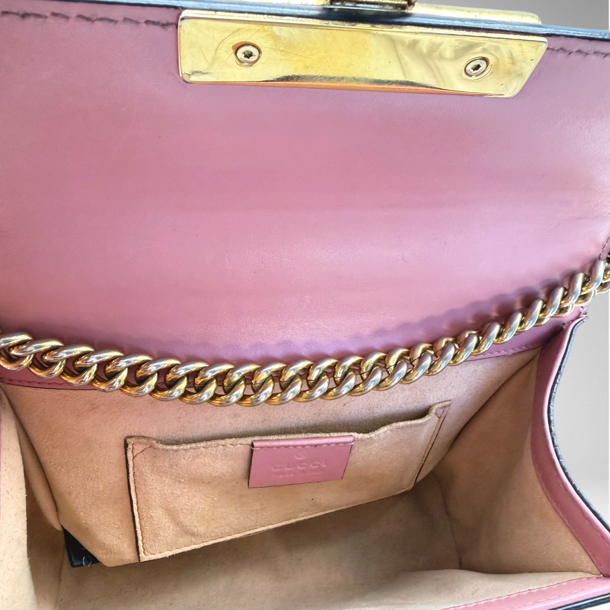 Gucci pink gold crossbody