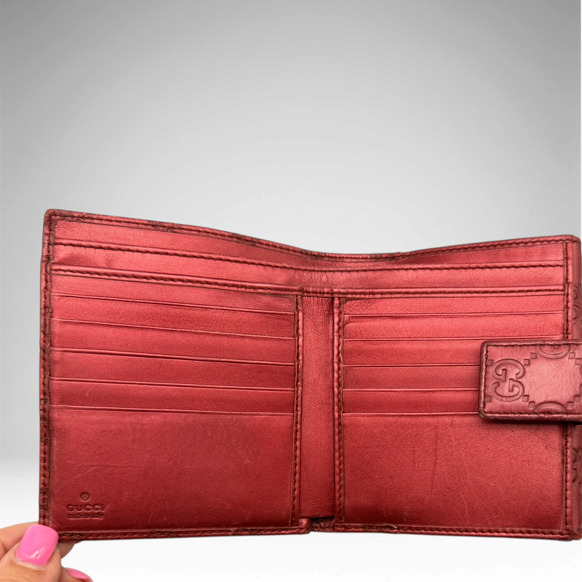 Red gucci gg wallet