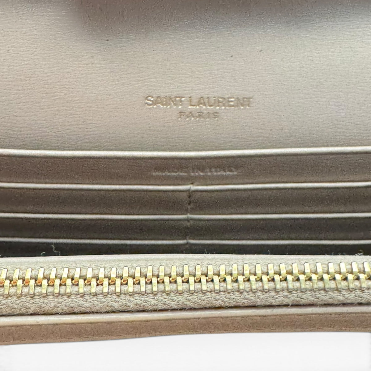 Saint Laurent YSL Envelope Chain Wallet WOC – Taupe