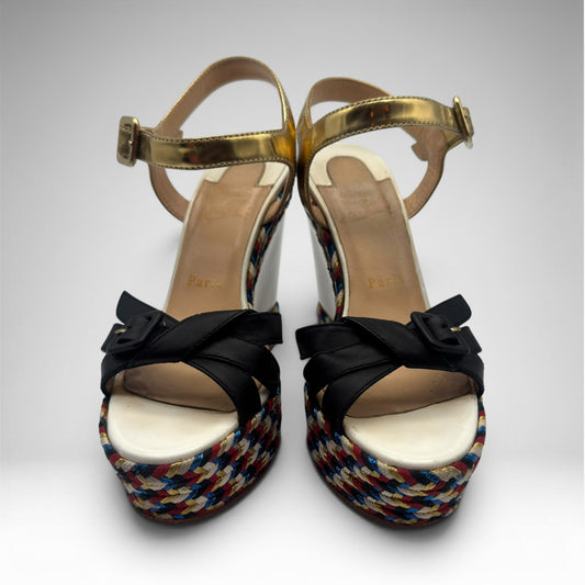 Christian Louboutin Lagoa Platform Wedge Sandals – Size 37