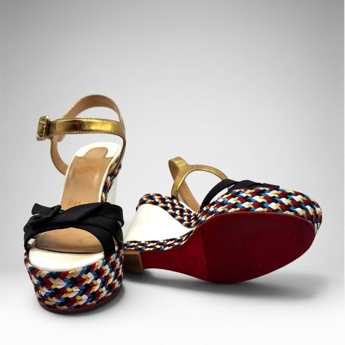 Christian Louboutin Lagoa Platform Wedge Sandals – Size 37