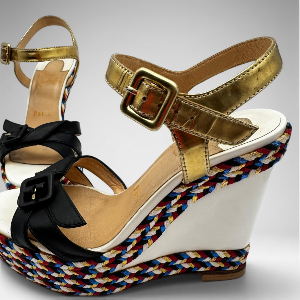 Christian Louboutin Lagoa Platform Wedge Sandals – Size 37