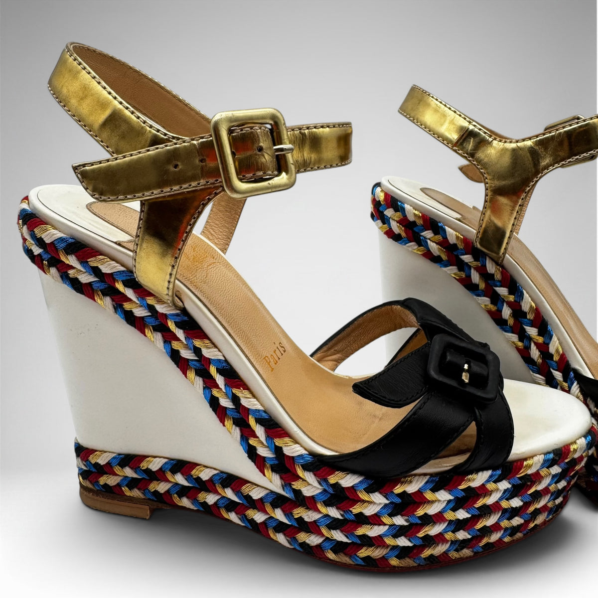 Christian Louboutin Lagoa Platform Wedge Sandals – Size 37