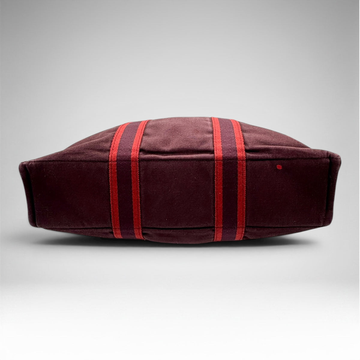 Hermès Fourre Tout Tote – Burgundy Stripe Canvas