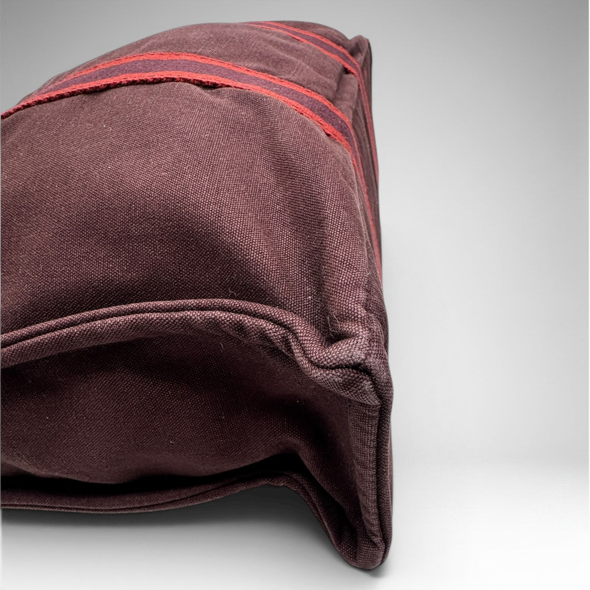 Hermès Fourre Tout Tote – Burgundy Stripe Canvas