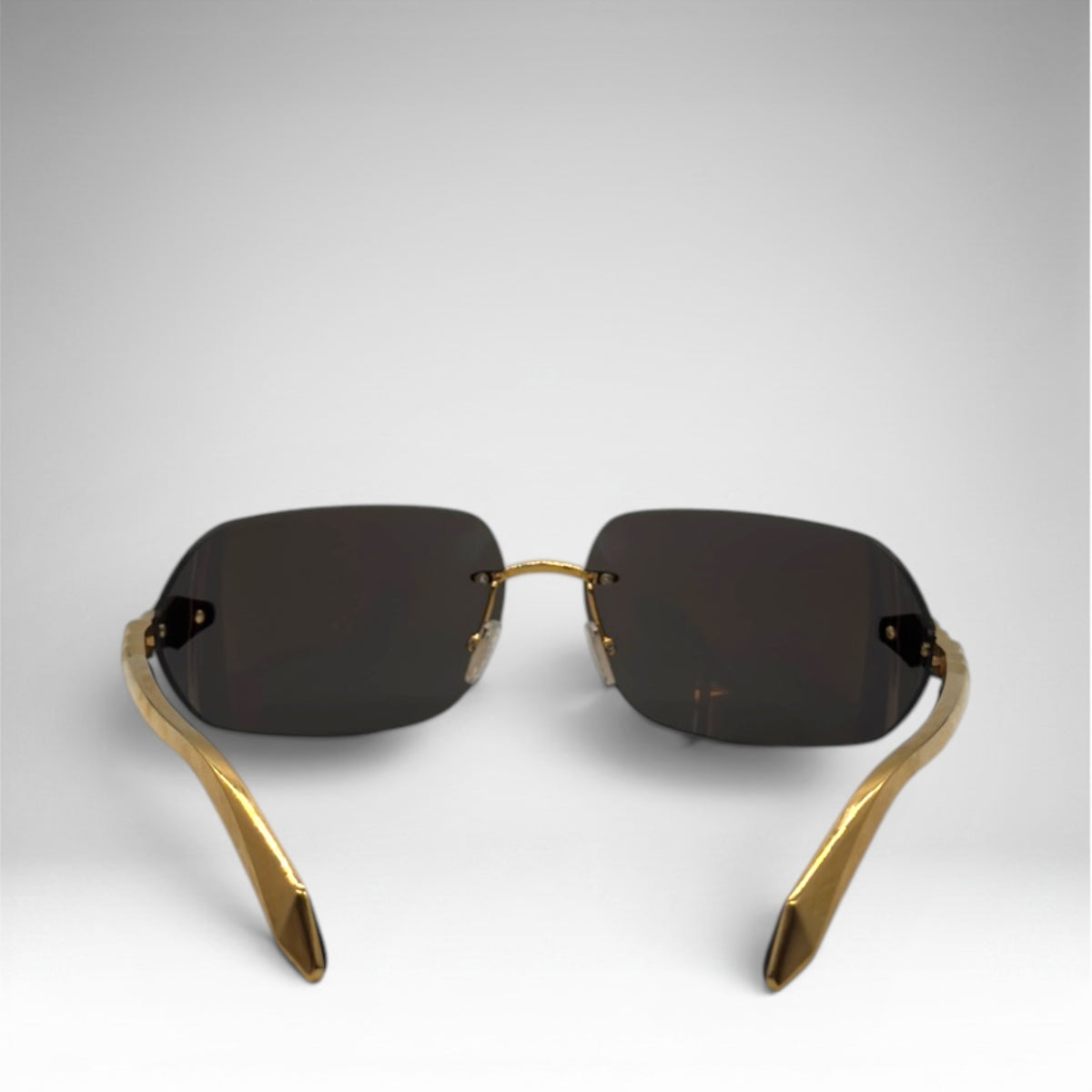 Bvlgari Serpenti Rimless Sunglasses – Gold / Brown