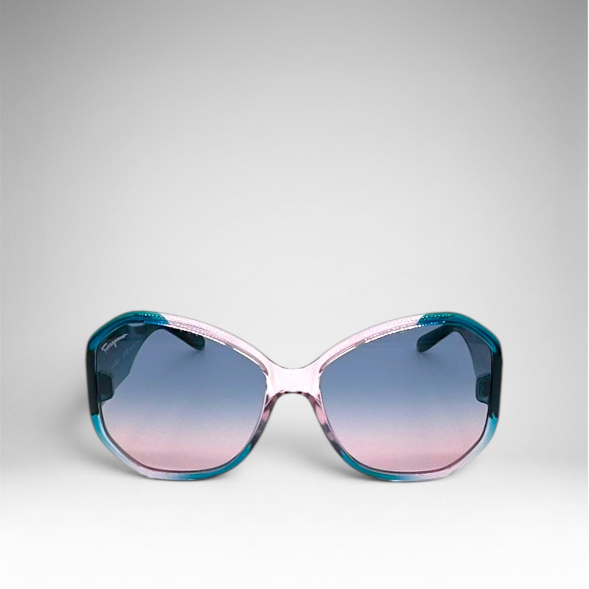 Salvatore Ferragamo SF942S Butterfly Sunglasses – Blue & Antique Rose