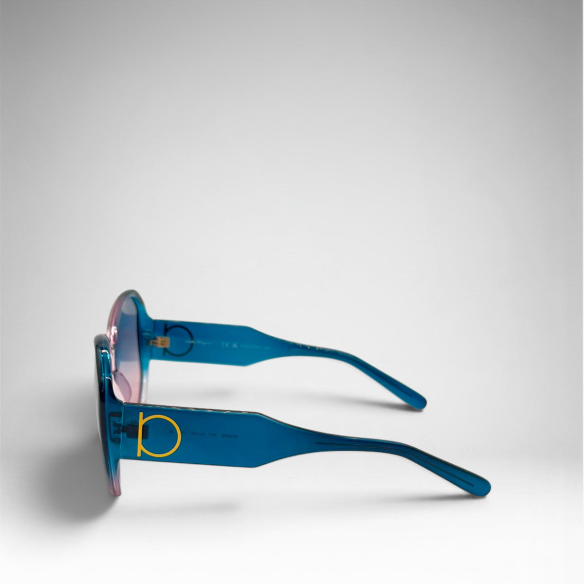Salvatore Ferragamo SF942S Butterfly Sunglasses – Blue & Antique Rose