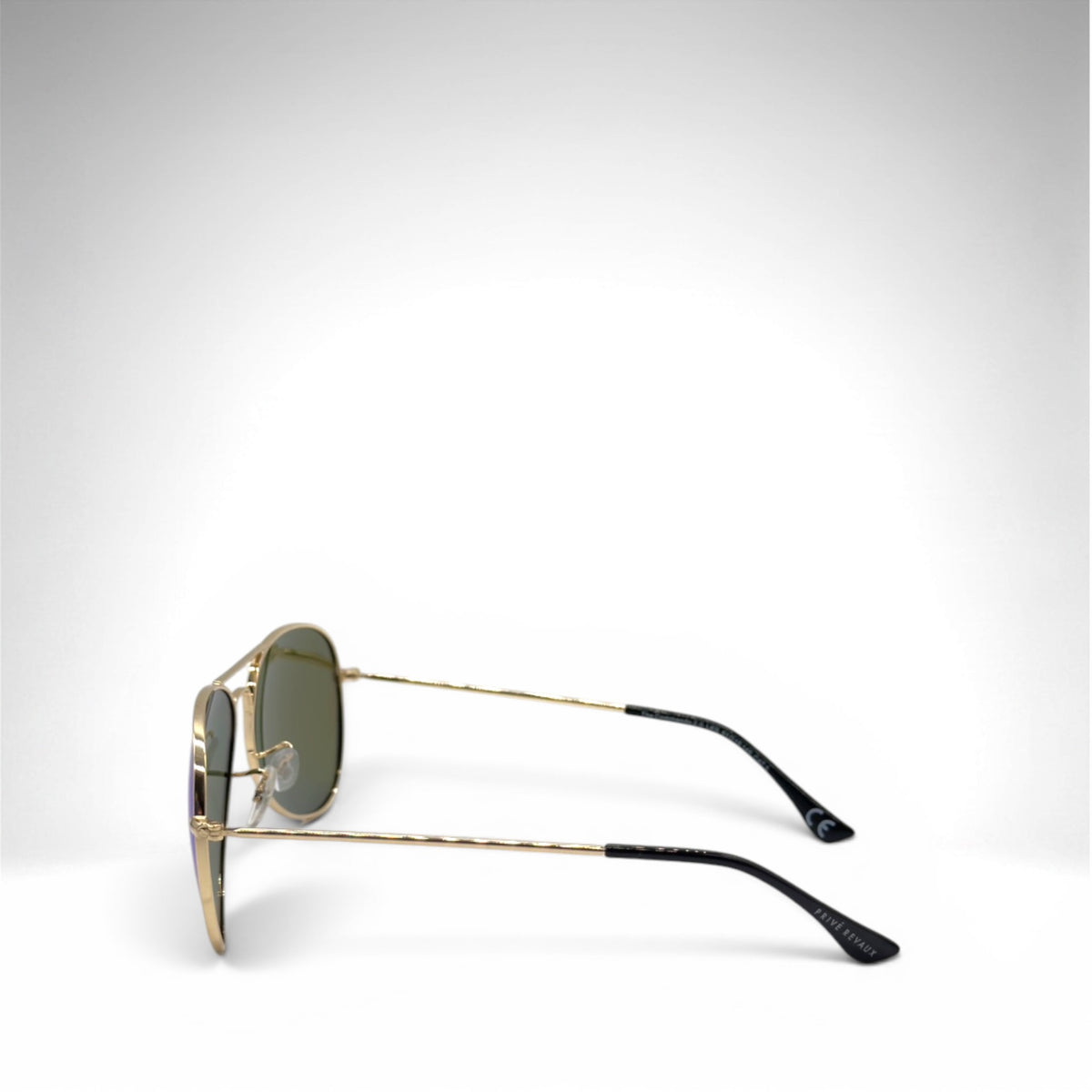 Privé Revaux The Commando 2.0 Aviator Sunglasses – Gold/Blue Mirror